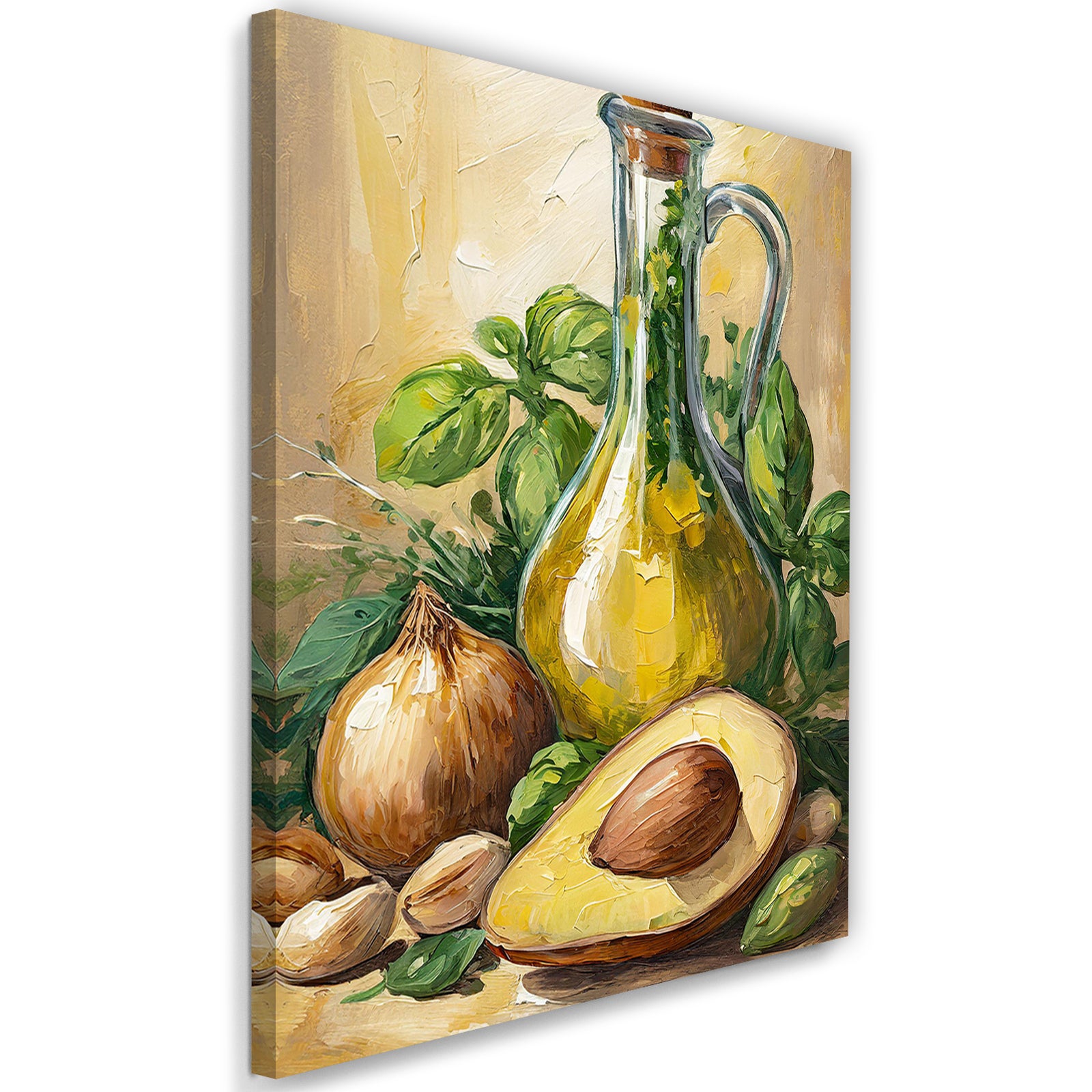 Obraz na płótnie, Awokado Oliwa z oliwek Cebula Żywność 70x100