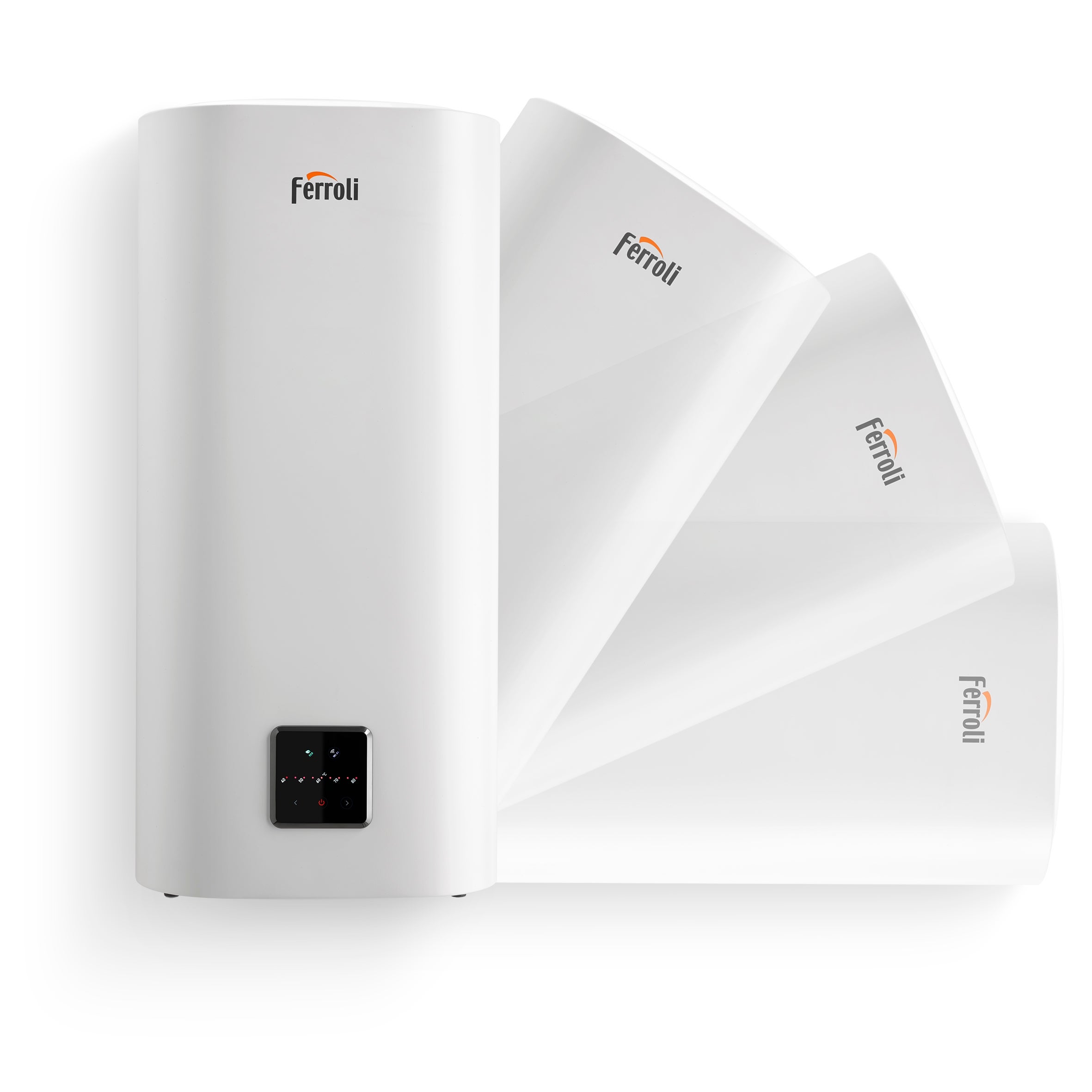 Chauffe eau électrique TITANO TWIN 100L - Plat - Multiposition - Blanc - 2