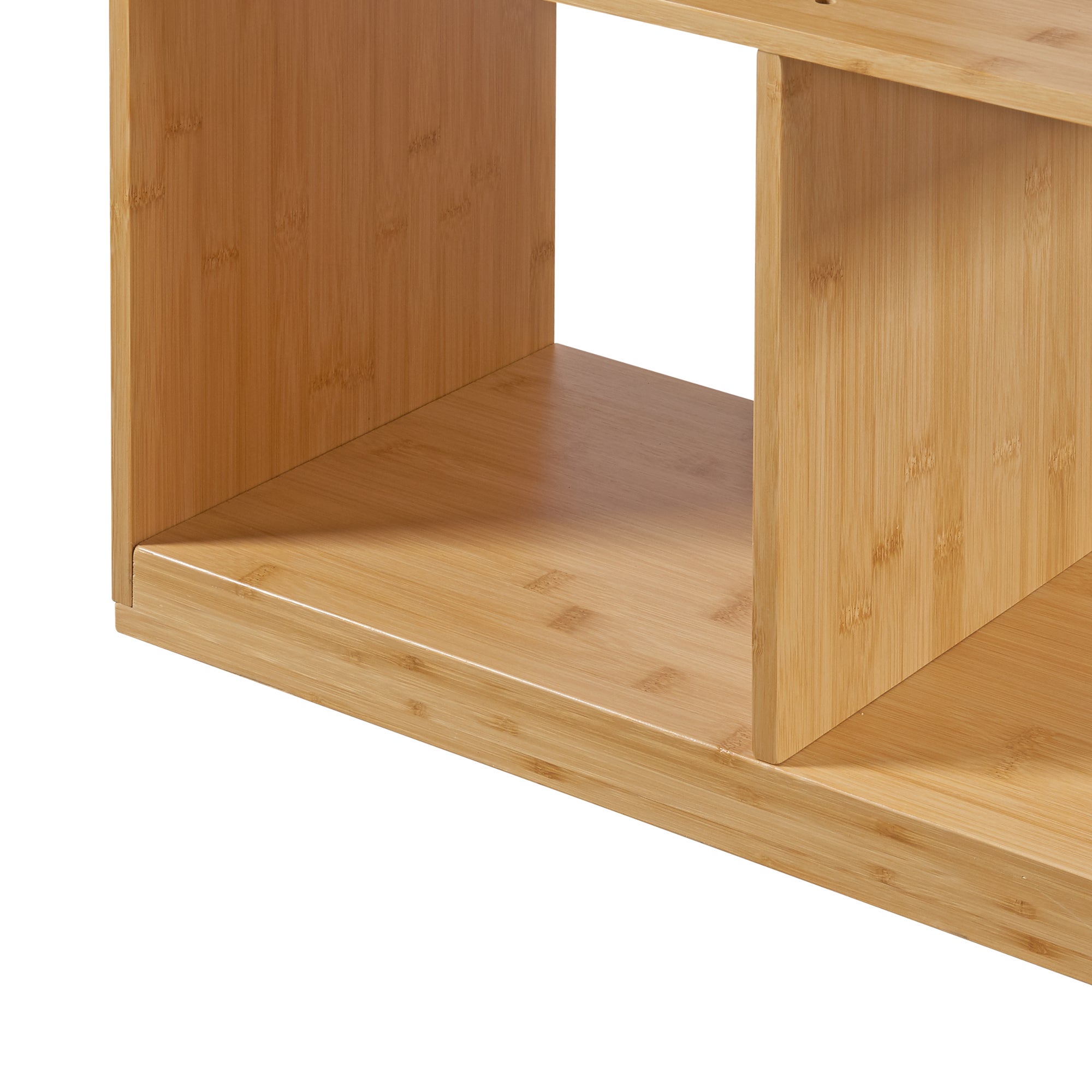 Estantes de Prateleiras Gullspång en forma de S bambu 130x55x30cm - Natural [en.casa] - 5