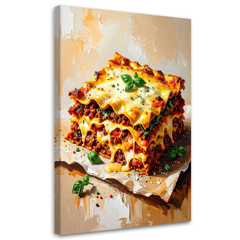 Obraz do kuchni baru jadalni, Lasagne Jedzenie 70x100
