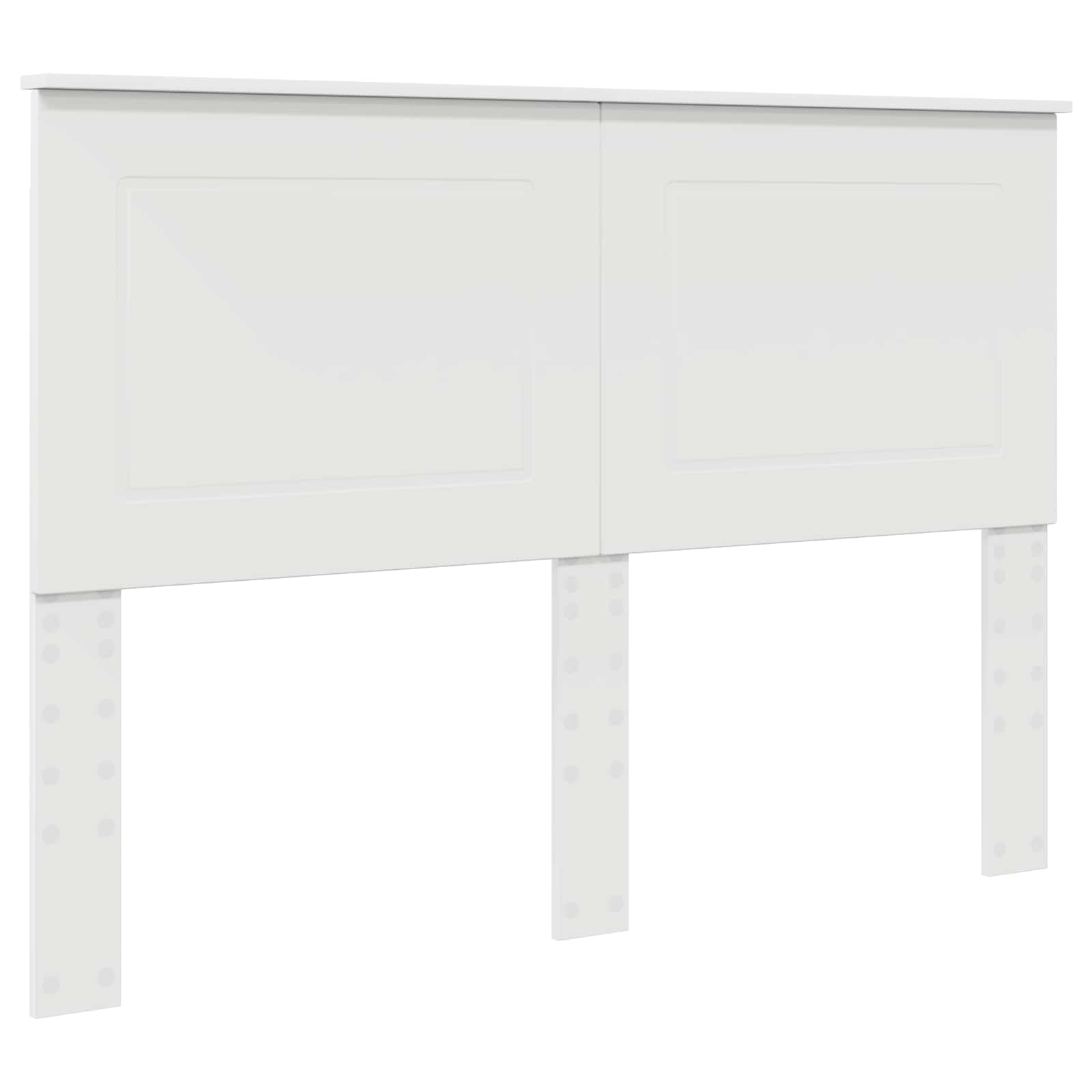 Cadre de lit blanc en bois de pin massif pour la chambre, 140 × 190 cm - 6
