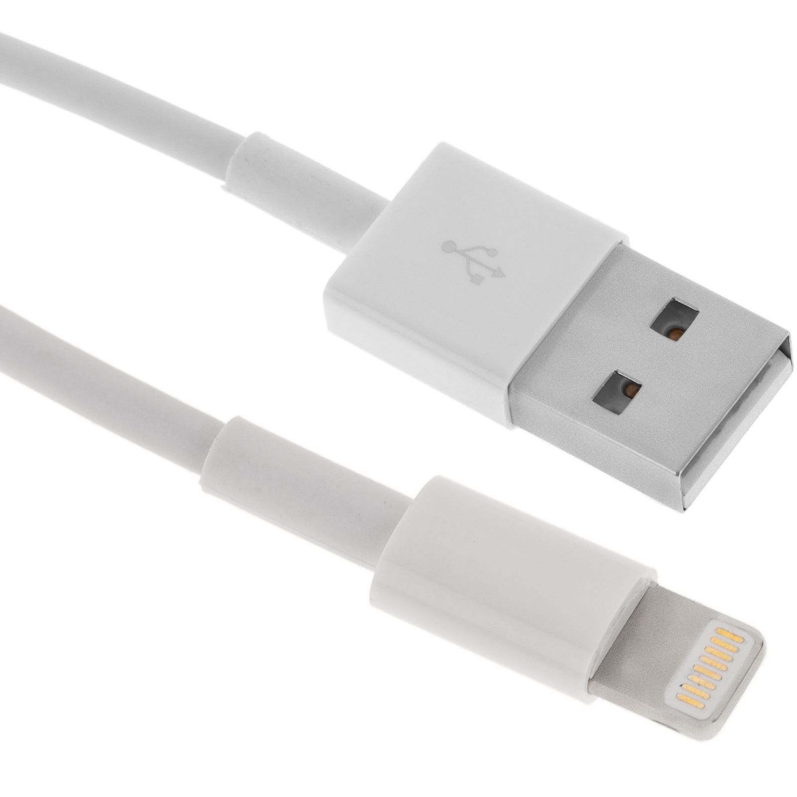 Câble USB type A connecteur Lightning mâle vers mâle 2 mètres | Leroy ...