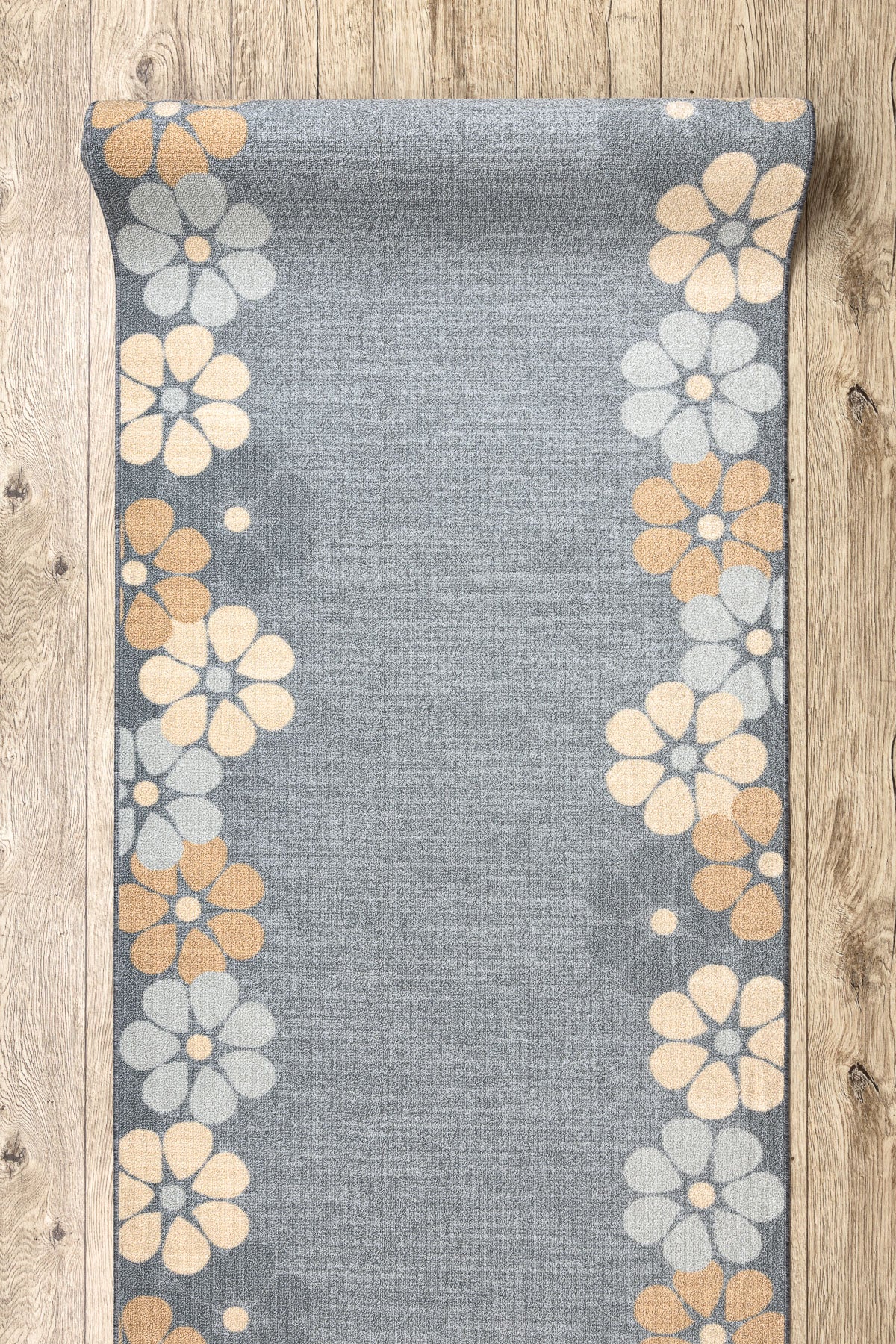TAPIS DE COULOIR antidérapant MARGARETKA, fleur la gomme gris 133 cm 133x450 cm - 4