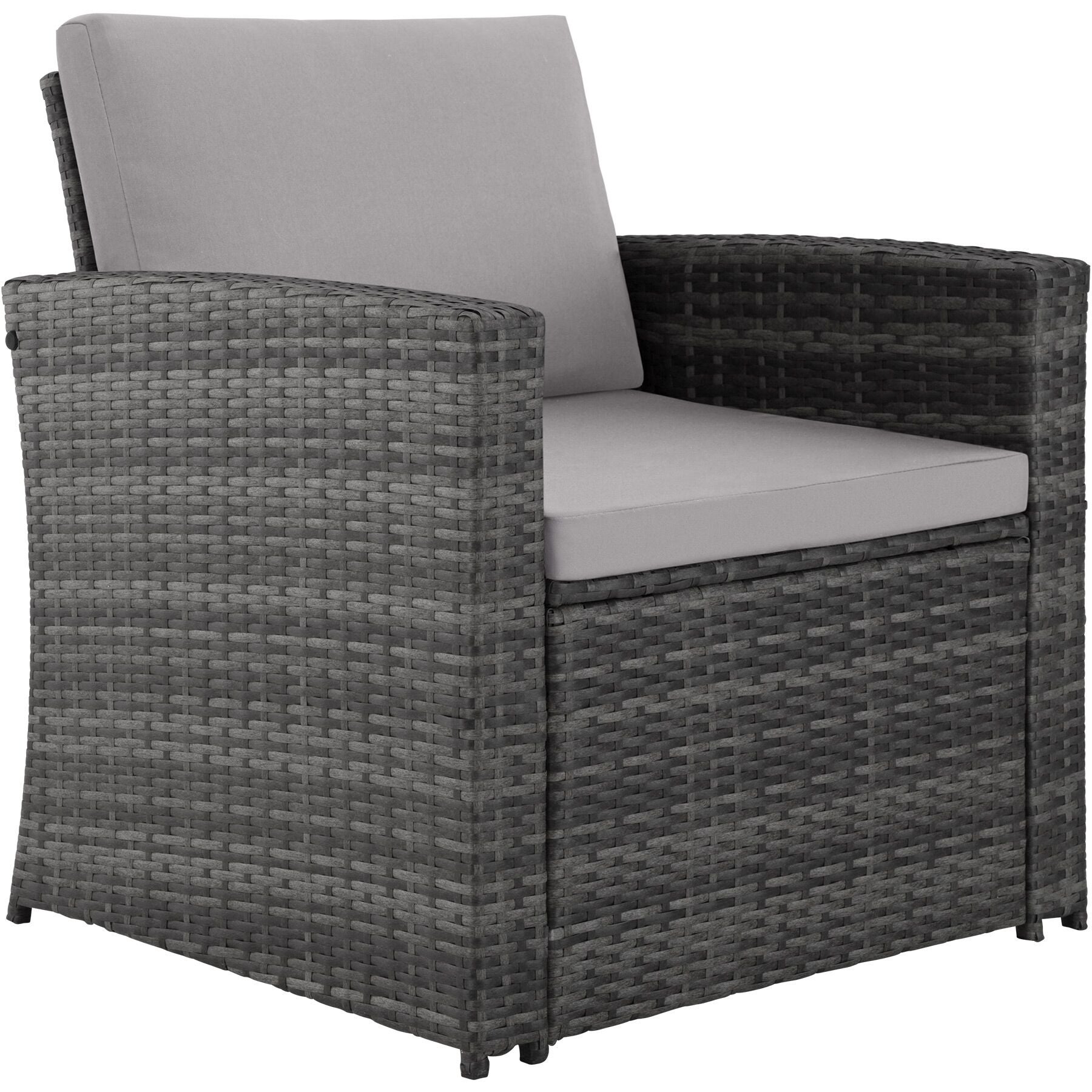 Salon bas de jardin en Acier Gris 4 personnes - 5