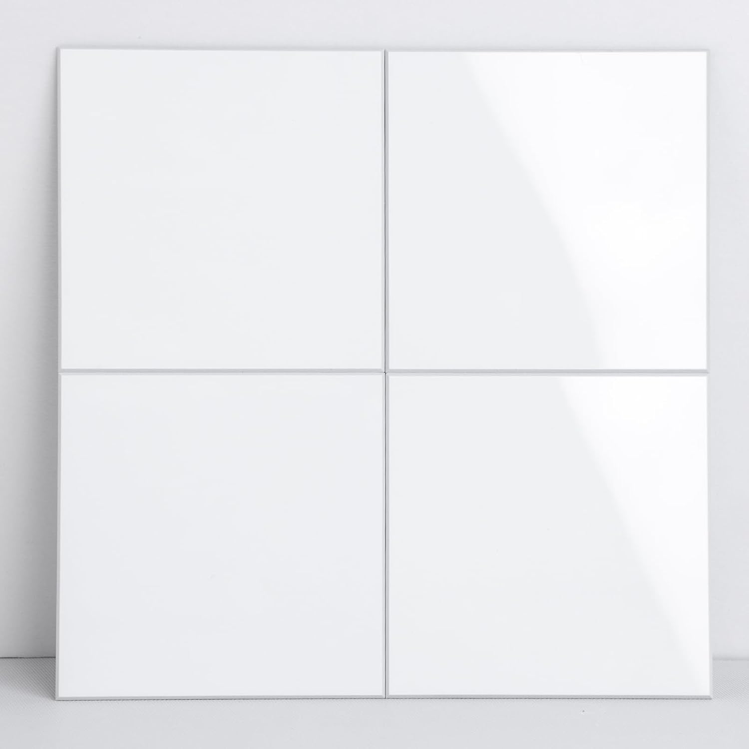 Zestaw 10 samoprzylepnych naklejek ściennych 3D – Naklejki ścienne DIY – Nadaje się do płytek kuchennych – 22,9 x 22,9 cm – Białe