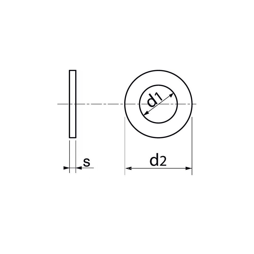 Rondelle plate nylon DIN 125 M12 boite de 100 pièces ACTON 8400012 - 2