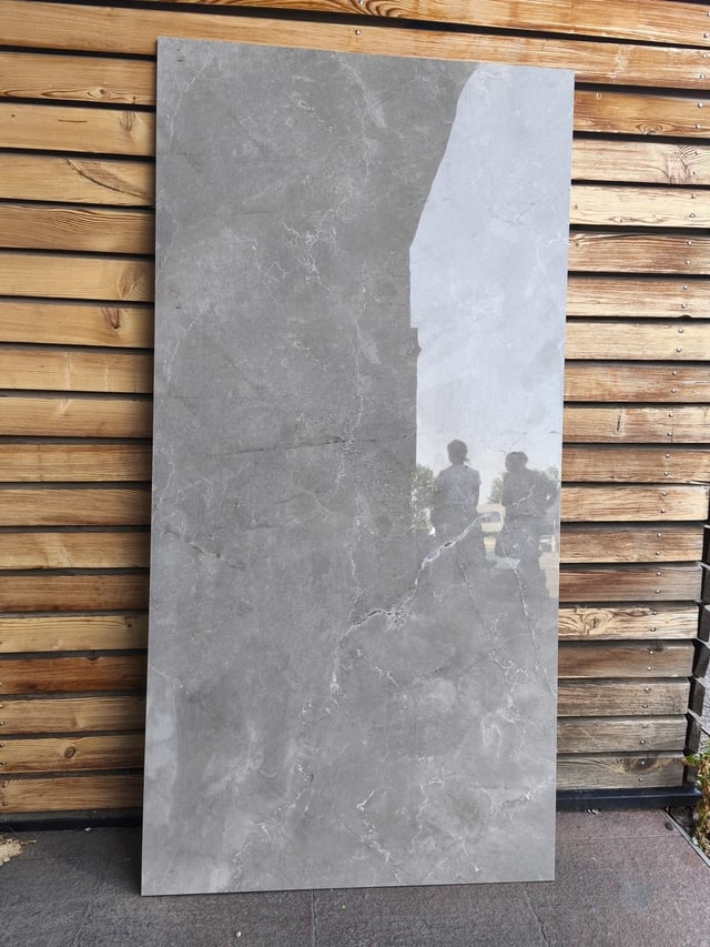 Carrelage sol/mur effet marbre gris MARLIN GRAY BRILLANT L.120 x l.60cm