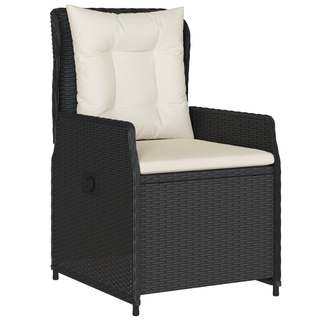 Maison Exclusive - Set de muebles jardín 5 pzas con cojines ratán sintético negro - 3