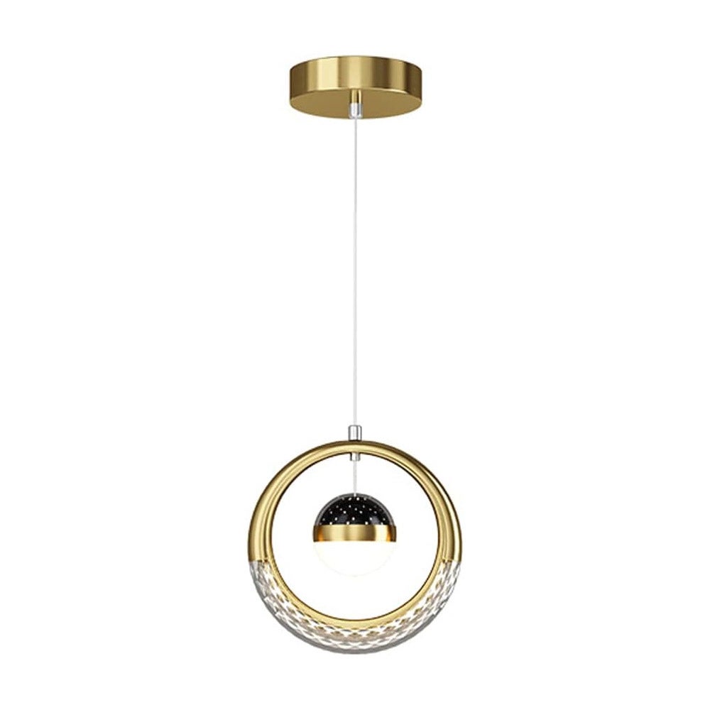 Lustre ciel étoilé pour chambre d'enfant, lustre anneau en alliage ...