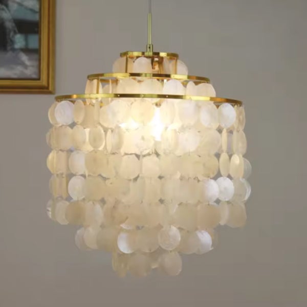 Lampa wisząca w kształcie dzwonka wietrznego z gwintem E27 i 3-kolorowym oświetleniem – regulowany przewód do eleganckiego wnętrza/jadalni