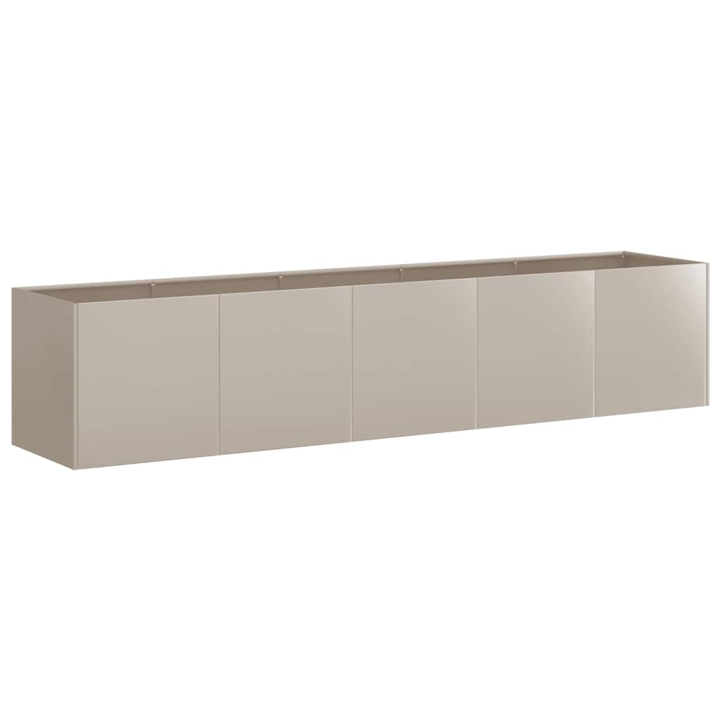 Jardinière rouillée 200x40x40 cm en acier corten - 4