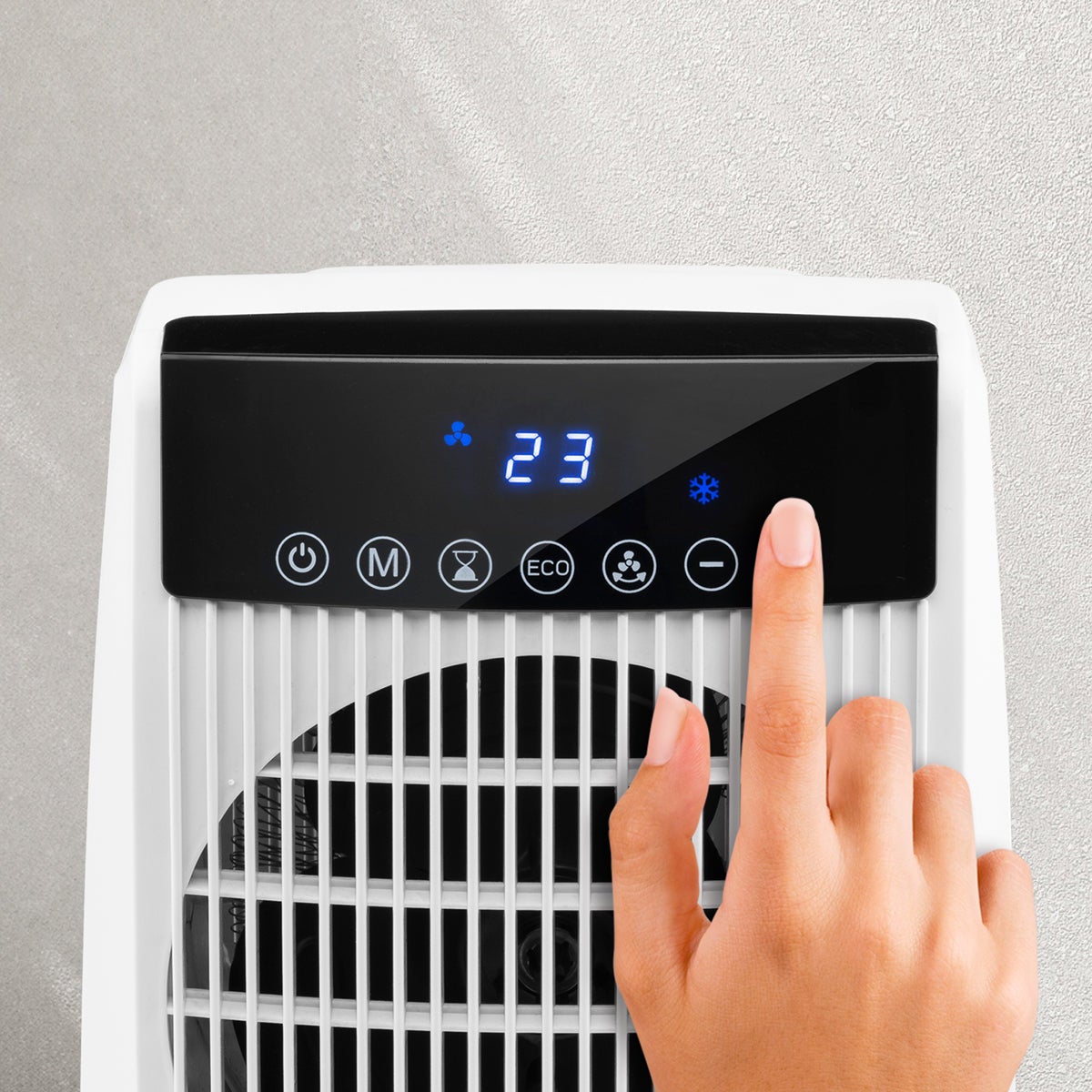 Ufesa Persei - Riscaldatore digitale da 2000 W, IP21, per bagno, 3 livelli di potenza termica/freddo, base oscillante, termostato regolabile, timer 24 - 7