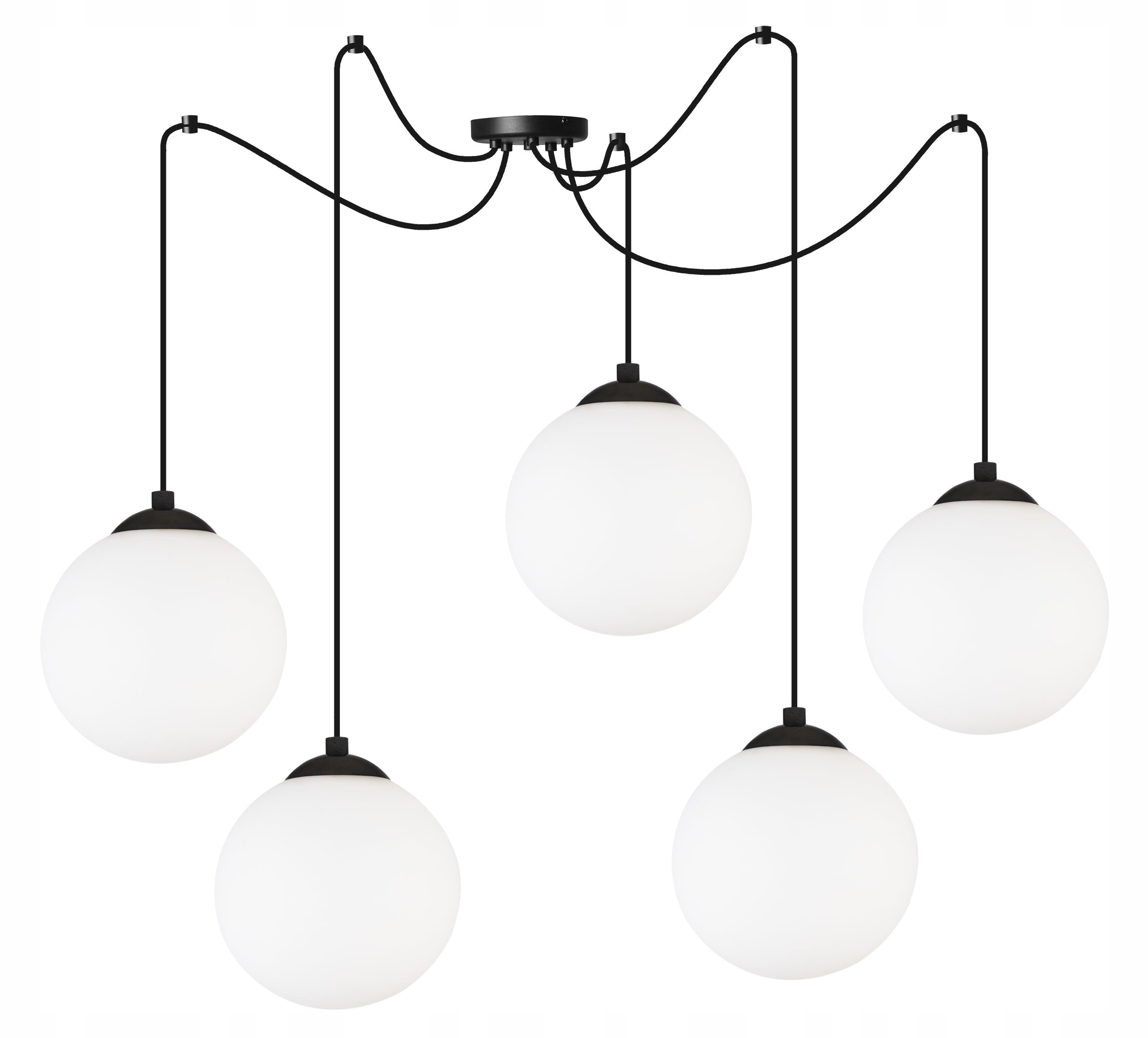 Lampa sufitowa wisząca Florence modern 5xE27 abażur kule białe Light Home LH