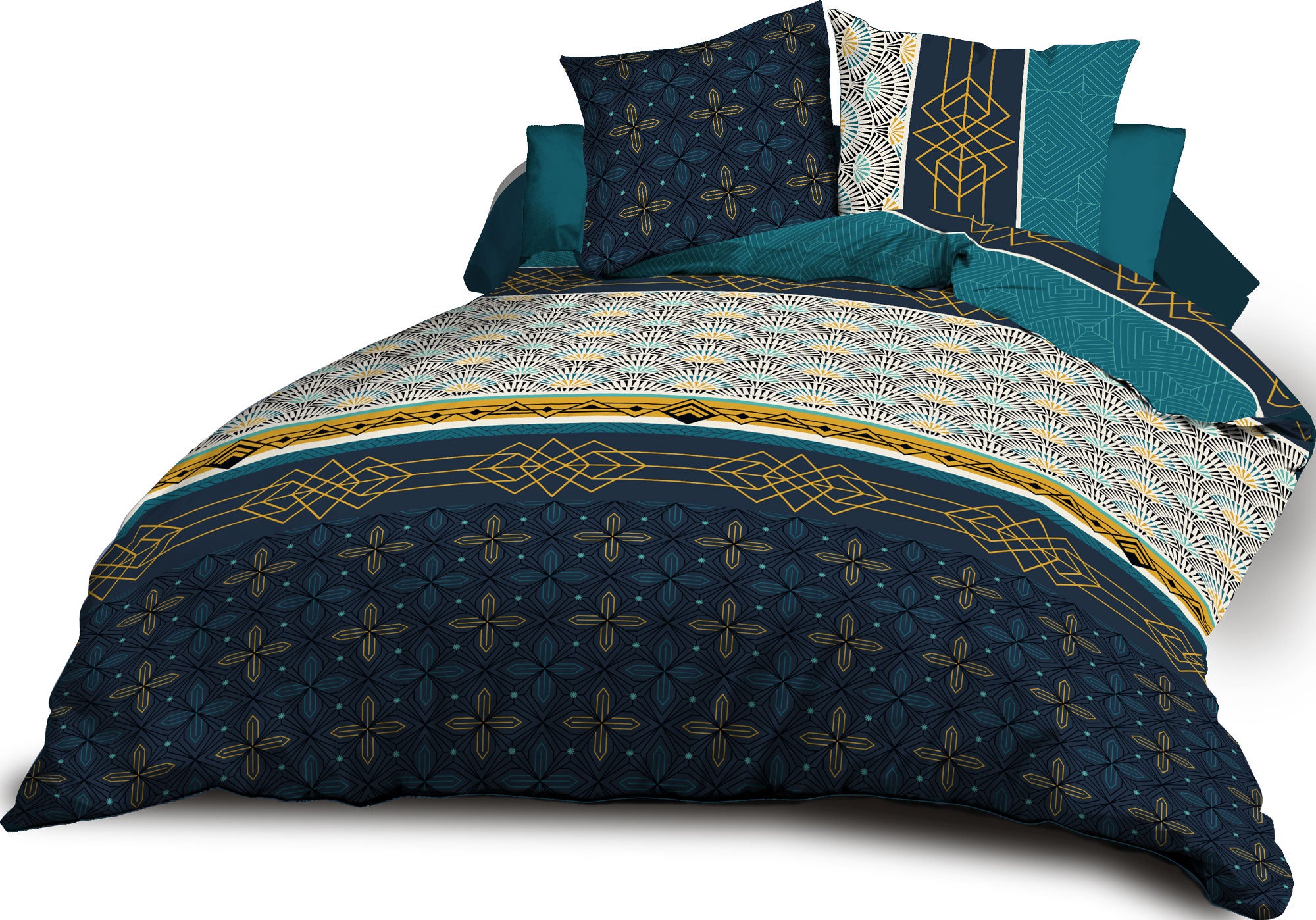 Housse de couette 220x240 + 2 taies - Microfibre - Biarritz - 2