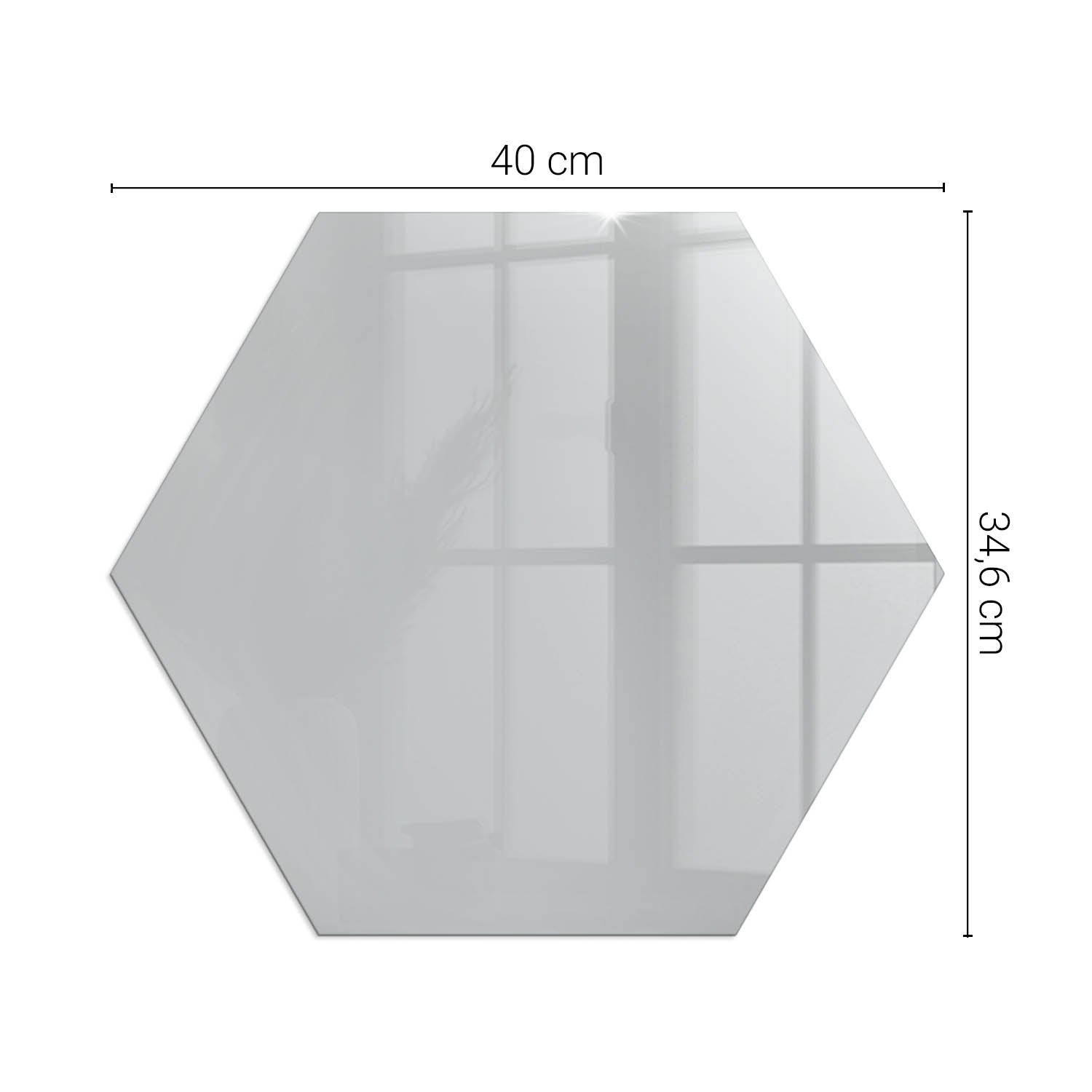 Ochronna szklana podkładka pod kominek - 40 cm - Kolor Jasny szary - TULUP - 2