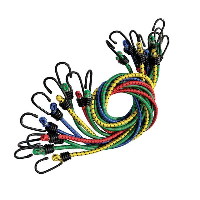 Sandow élastique 80cm avec crochets - Lot de 10