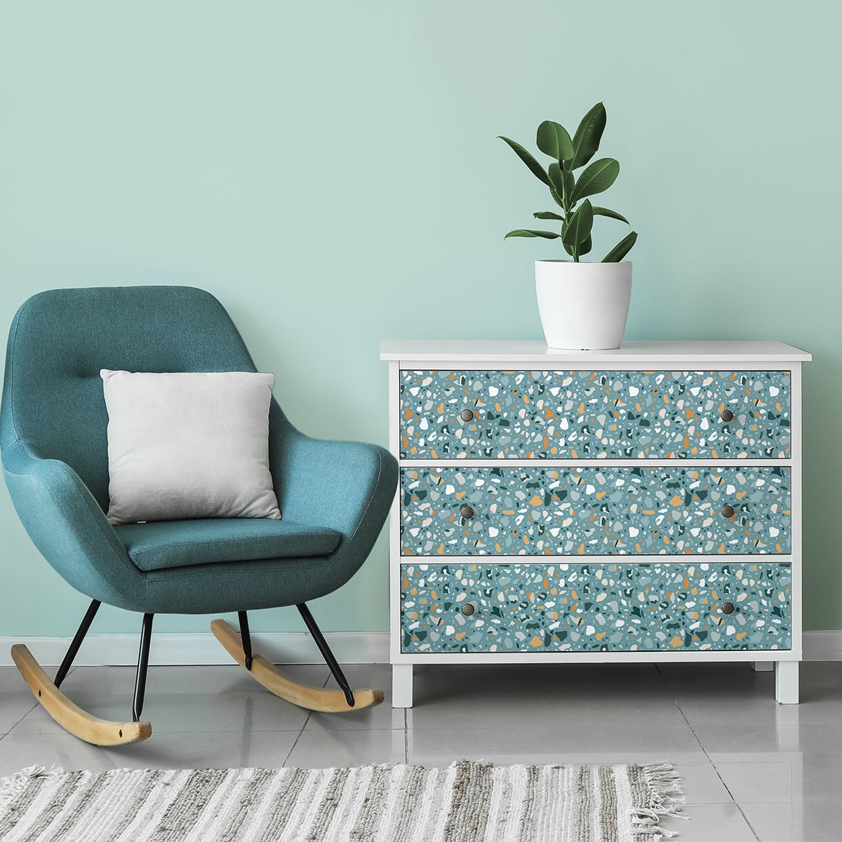 Adesivo terrazzo per mobili ferrara - Sticker adesivo - adesivi murali - 60x90cm - 3