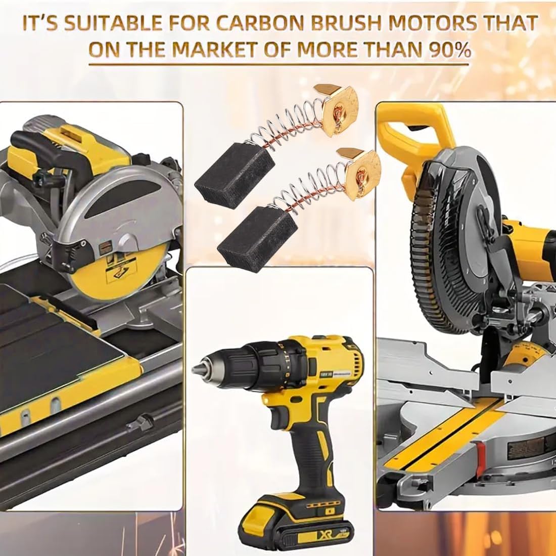 escobillas de carbón universales para motores eléctricos, para herramientas de impacto, sierras circulares y amoladoras angulares. Repuestos para u - 4
