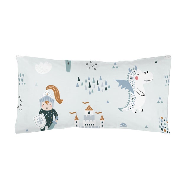 Taie d'oreiller Dragon 40x60 (Berceau) Bleu
