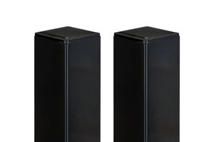 Lot de 2 poteaux en fer DARIO 8x8cm H.230cm Noir Mat