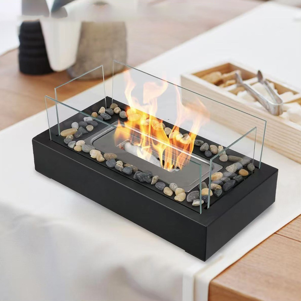 Chauffage-cheminée portable à l'alcool avec véritable flamme | Leroy Merlin