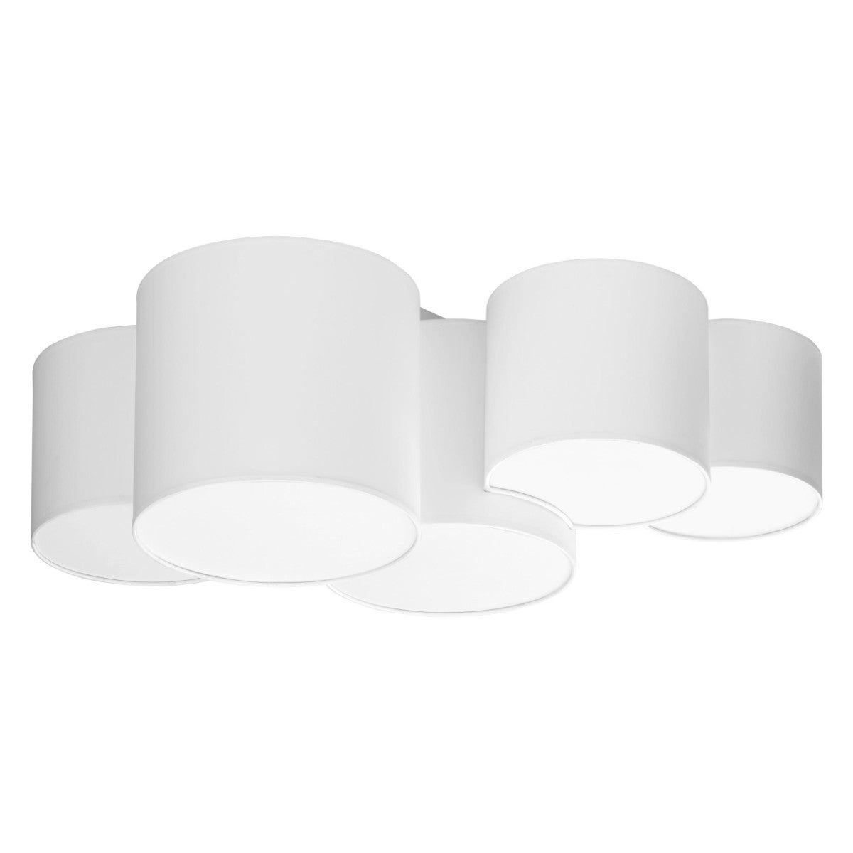 Plafon Mona niestandardowy biały 5xE27x15W wym: 30 x 83 cm IP20 tkanina TK Lighting