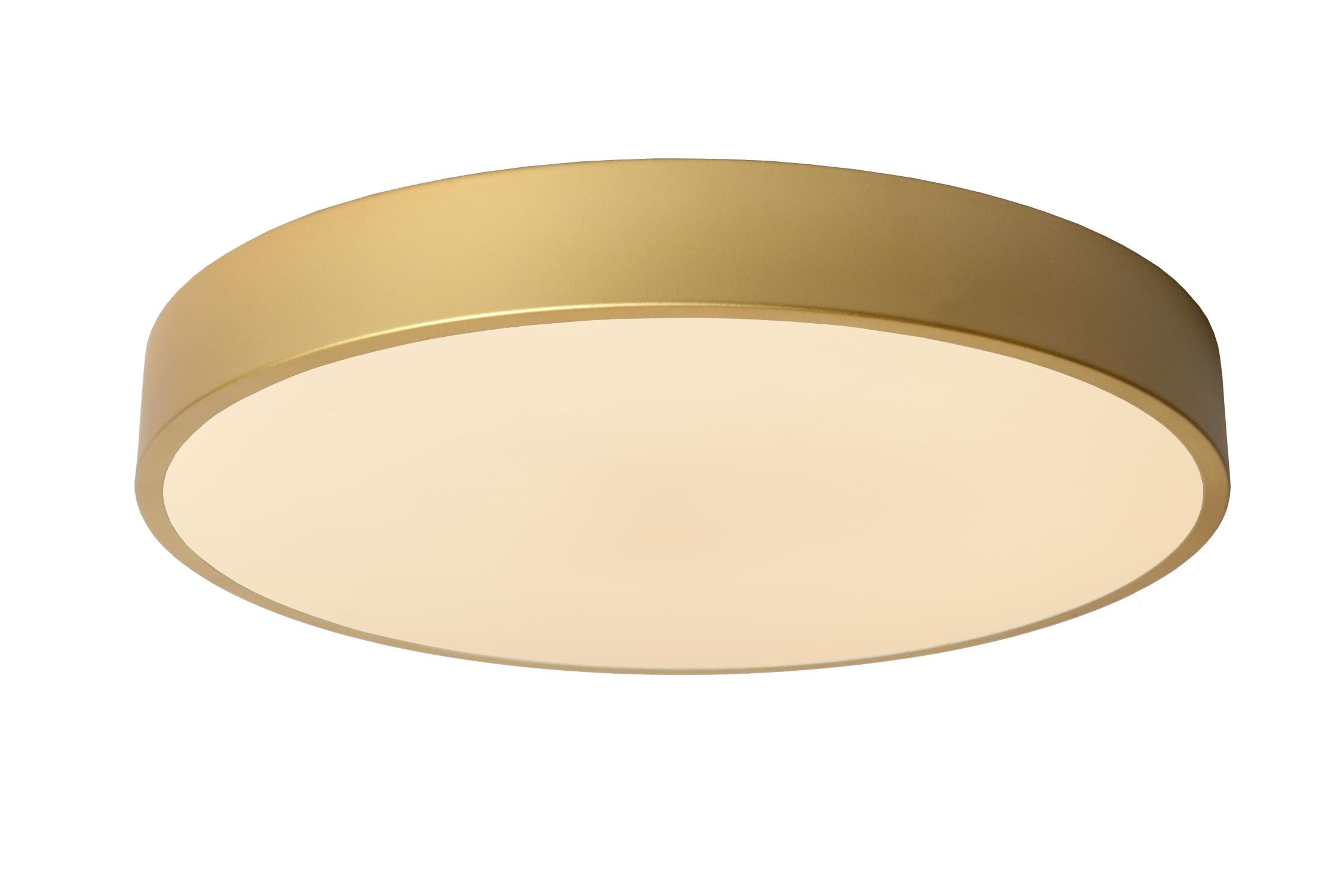 Plafon okrągły UNAR LED 24W Ciepła biel 1680lm złoto-odcienie złota-biały wym:5x40x40cm IP20 Lucide