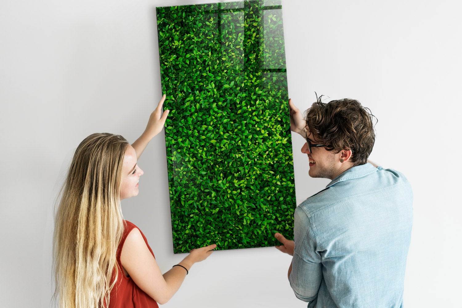 Tableau magnétique mural, Tulup - 60x120 cm - Clôture feuillage, 5 aimants, une éponge, un marqueur blanc - 2