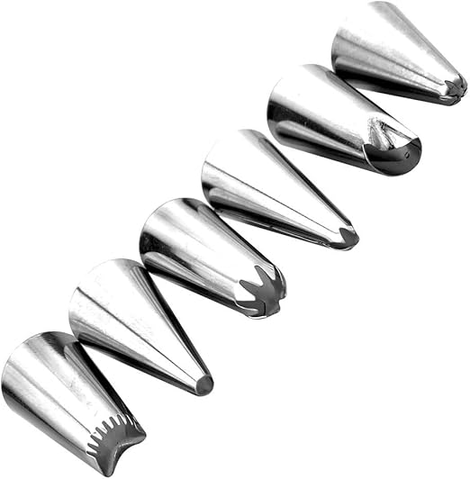 Beccucci Sac A Poche 5 Pezzi Siringa Crema Pasticcera,beccucci Per Pasticceria,riempimento In Acciaio Inox Doughnut Con Spazzola Per Cupcake, Sac à Poche E Marmellate Siringa Per Dolci