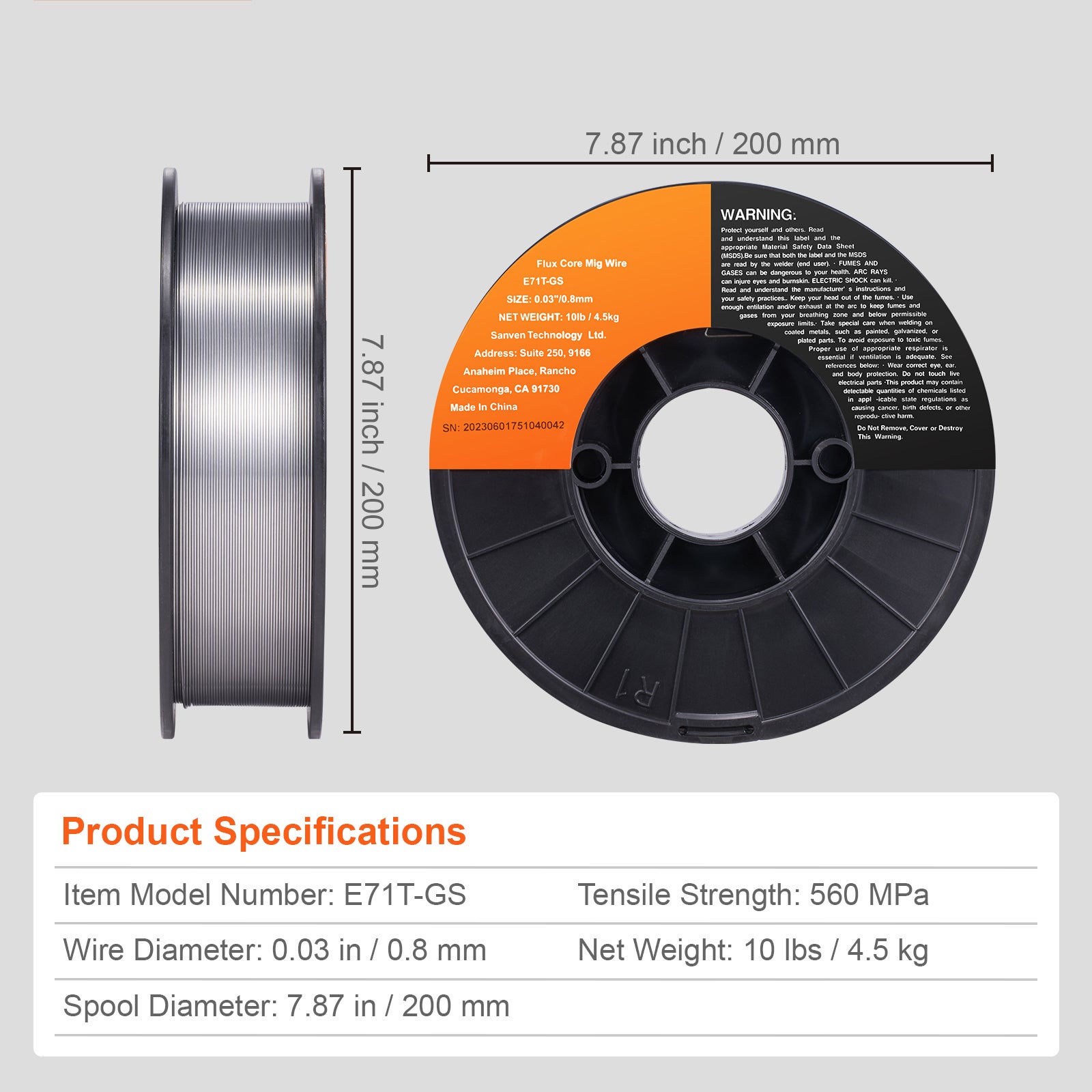 Fil de soudage fourré,E SucceBuy 71T-GS 0,030 pouce,10 lb,fil MIG sans gaz pour acier doux,faible éclaboussure,soudage toutes positions,extérieur - 9