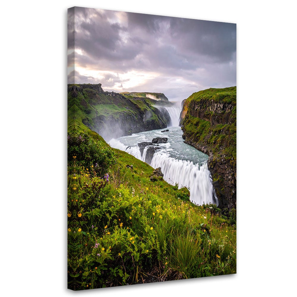 Obraz do salonu sypialni biura, Krajobraz wodospad góry natura 80x120