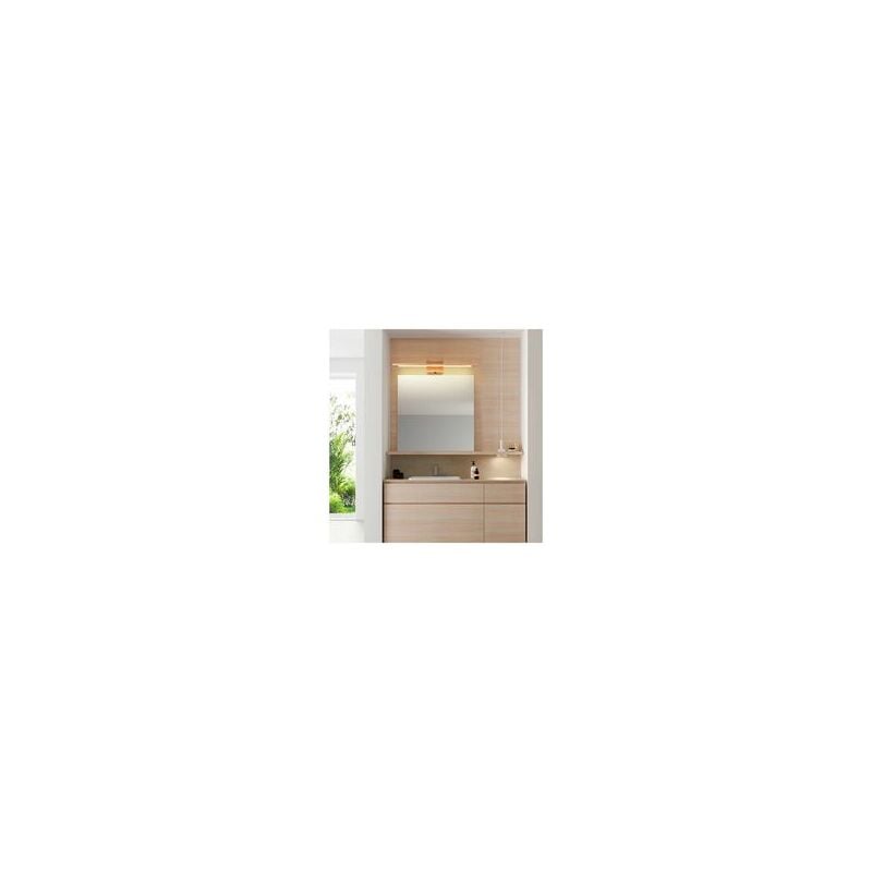 Lampe miroir salle de bain en bois, LED, IP44, 60cm, 3000K. - 4