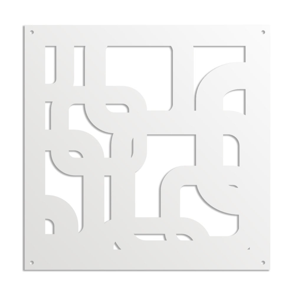 SMART - Panel perforowany z PVC - Osłona przeciwsłoneczna - Rozmiar 48x48 cm - Grubość 1 cm - Kolor BIAŁY
