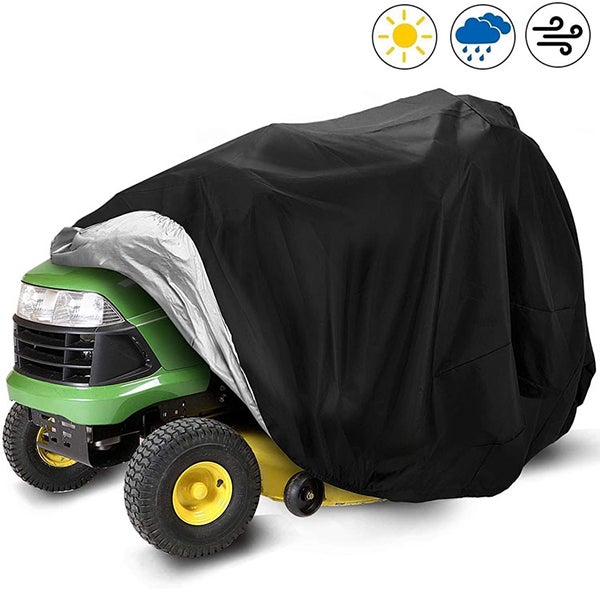 Housse De Protection Pour Tondeuse à Gazon - Tissu Oxford 600D Imperméable, Dimensions 195x66x112 Cm, Avec Sac De Rangement