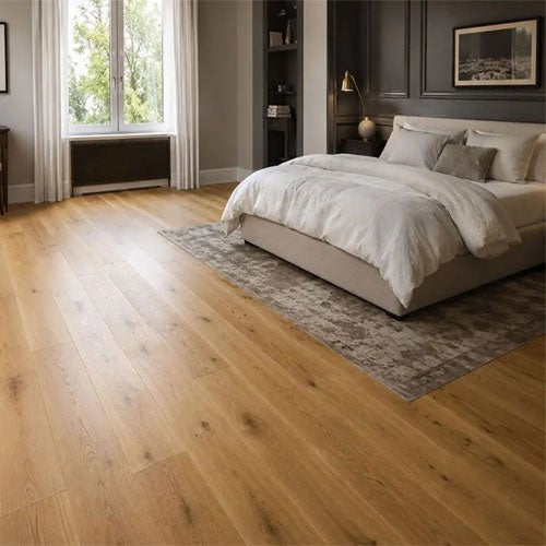 Parquet Chêne contrecollé verni brossé rustique Artemis Naturel 120X12mm - Longueurs Variables de 455 à 910mm - 2,5mm de couche d'usure