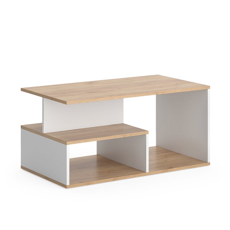 Vicco Stolik kawowy Hasso, Gold power dąb/biały, 90 x 49.4 cm