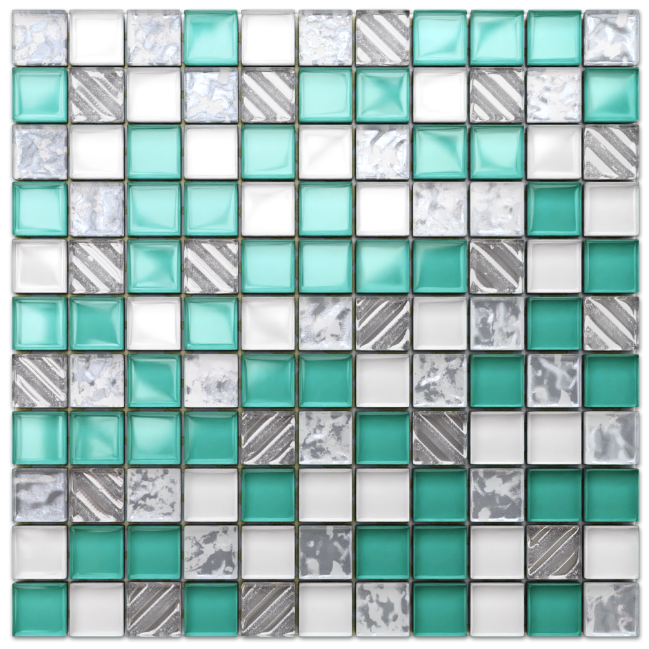 Mosaïque De Verre MOSANI – Beige/marron/crème – 30x30 Cm – Salle De Bain/cuisine