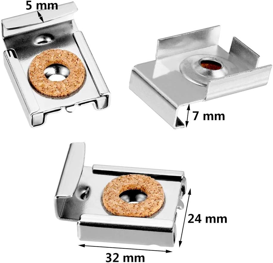 Accroche Miroir Mural Rayong 8Pcs Supports De Miroir, Fixation Miroir Mural, Kit De Montage Fixation Murale Sans Percer