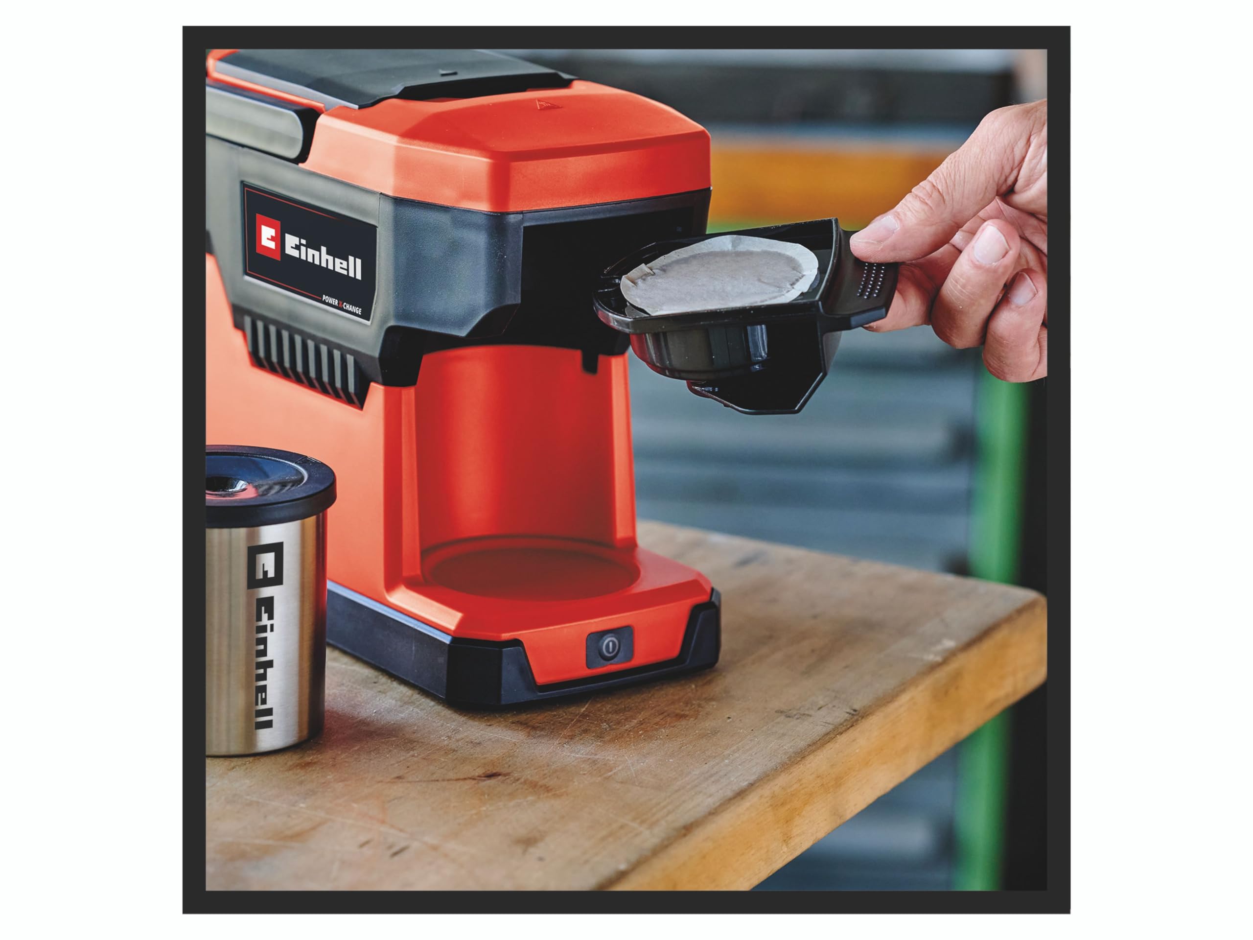 Einhell TE-CF 18 Li-Solo Power X-Change Cafetière rouge Nombre de tasse=1 avec fonction café filtre - 6