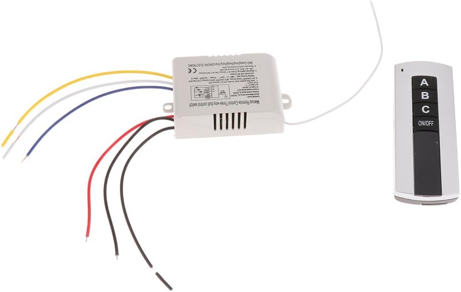 Bezprzewodowy, cyfrowy włącznik ścienny 3-kanałowy ON/OFF 220 V-240 V z pilotem