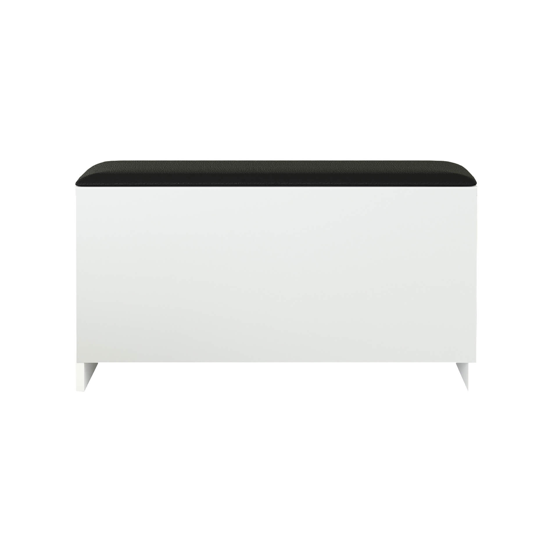 Banc à chaussures Rebecca Mobili Cocos 46x89,5x35,5 Panneau de particules Simili-cuir Blanc Gris Foncé Moderne - 5