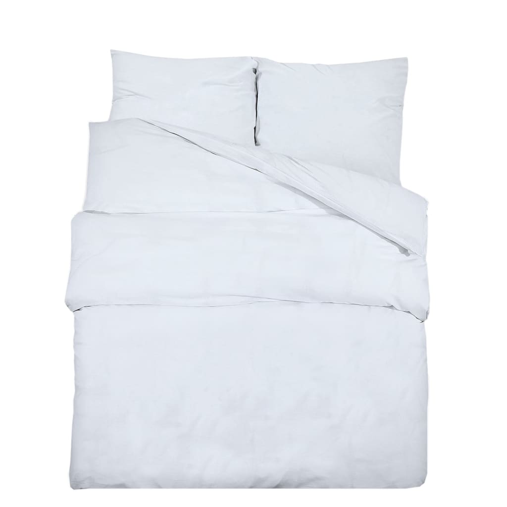 Ensemble de housse de couette Blanc 260x240 cm Coton vidaXL - 2