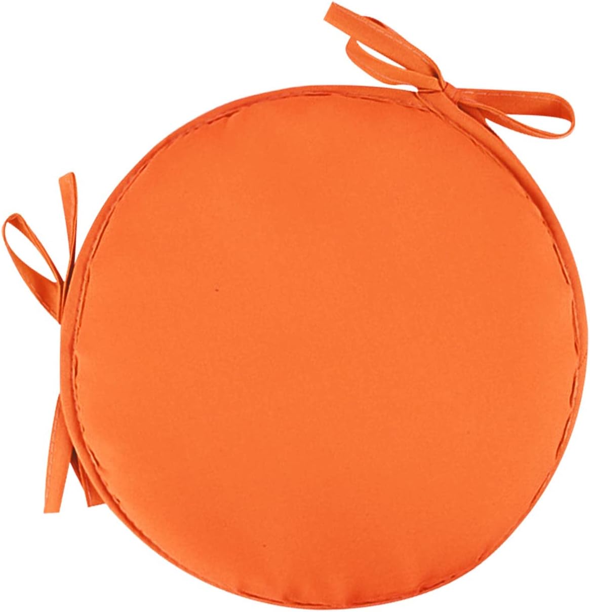 X Pomarańczowa okrągła poduszka na krzesło ogrodowe o średnicy 30 cm – do użytku na zewnątrz, na stołek, na patio, do jadalni – duża poduszka