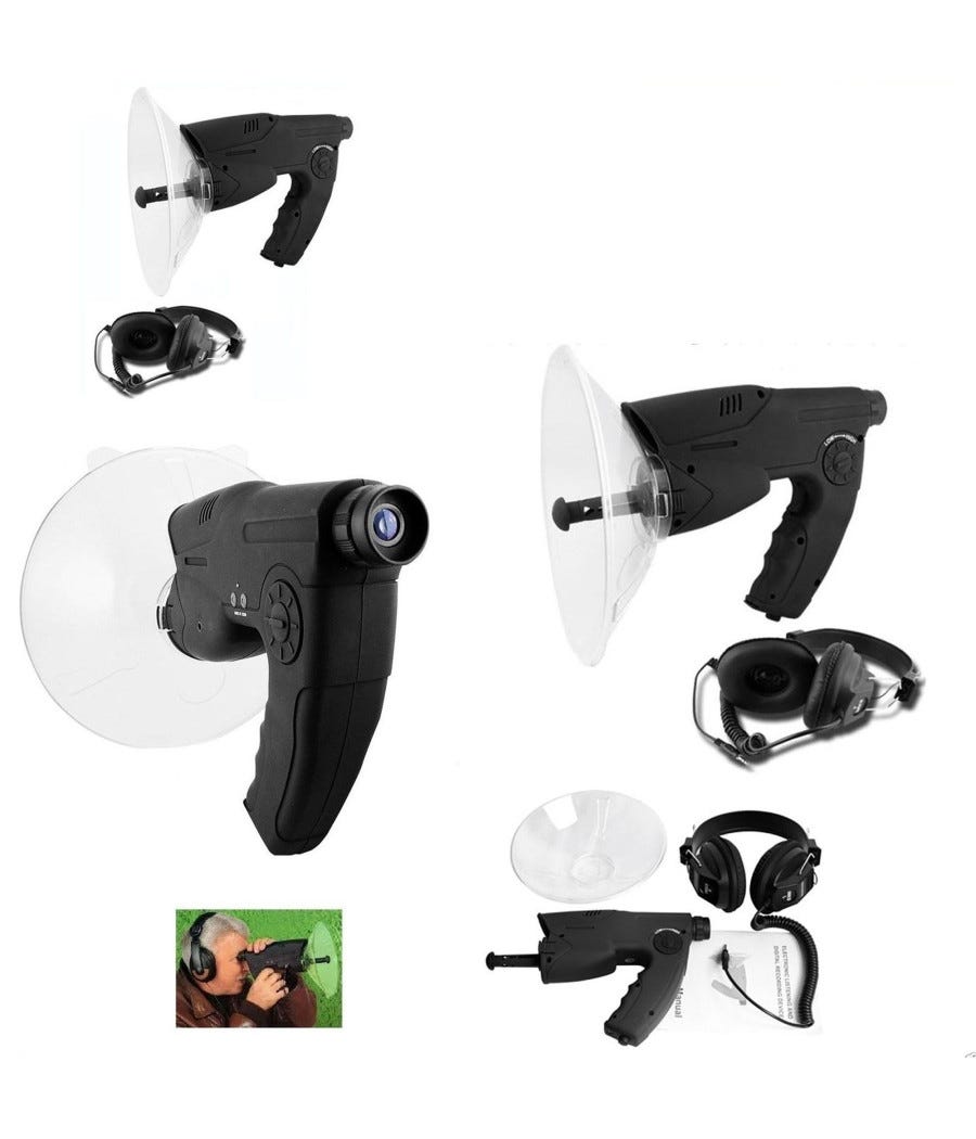 Kit Microfono Spia Spy Direzionale Monocolo Registratore Cuffia Ascolto Ambiente TrAdE Shop Traesio - Foto 5