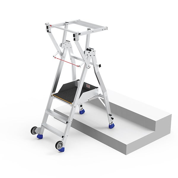 Escabeau PIRL 3 marches - Hauteur max. de travail 2.75m - PIRL3-RSO