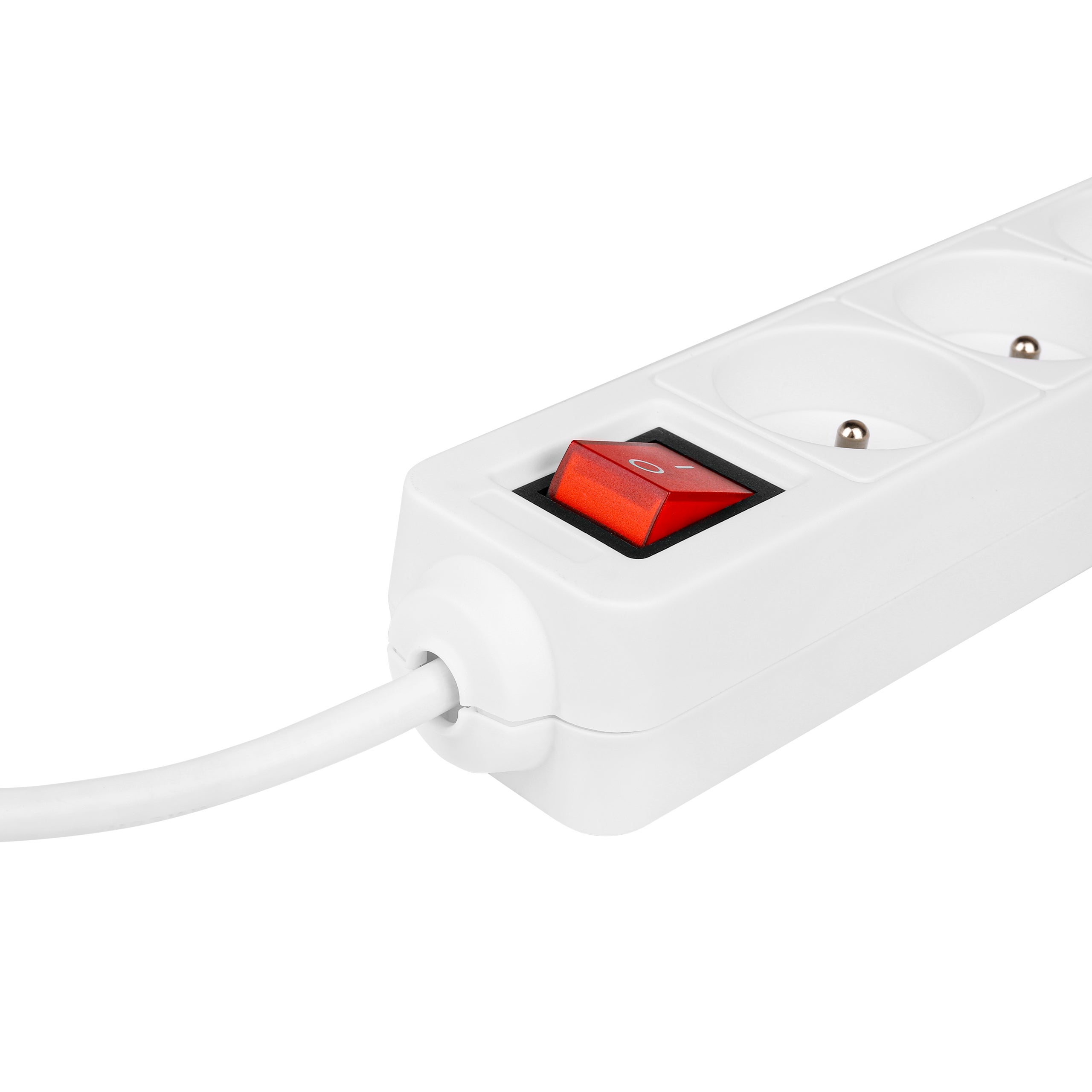Przedłużacz listwa zasilająca Silo 5 gniazd 1,5m z włącznikiem 3000W IP20 biały MasterLED - 3