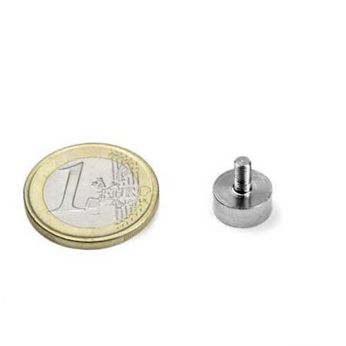 Aimant Puissant Caoutchouté Avec Tige Filetée/Aimant