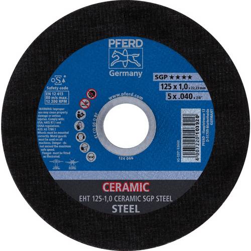 PFERD Tarcza tnąca ceramiczna SGP Steel Ø 125 x 1 mm prosta - 61312510