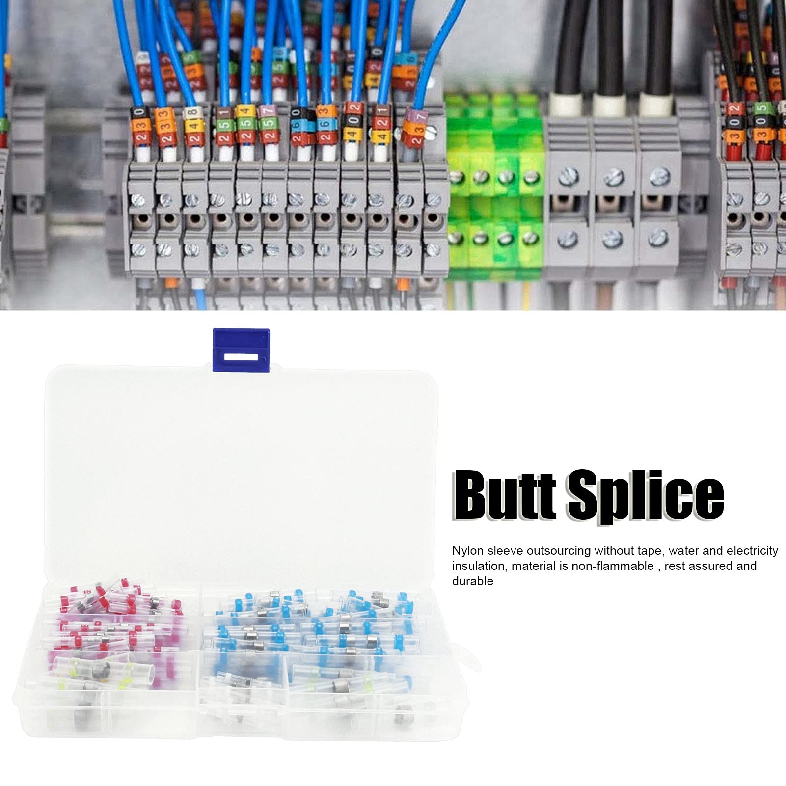 Connettori termorestringenti terminali ad anello per saldatura a crimpare per cavi elettrici impermeabili isolati (150 pezzi in scatola) - 3