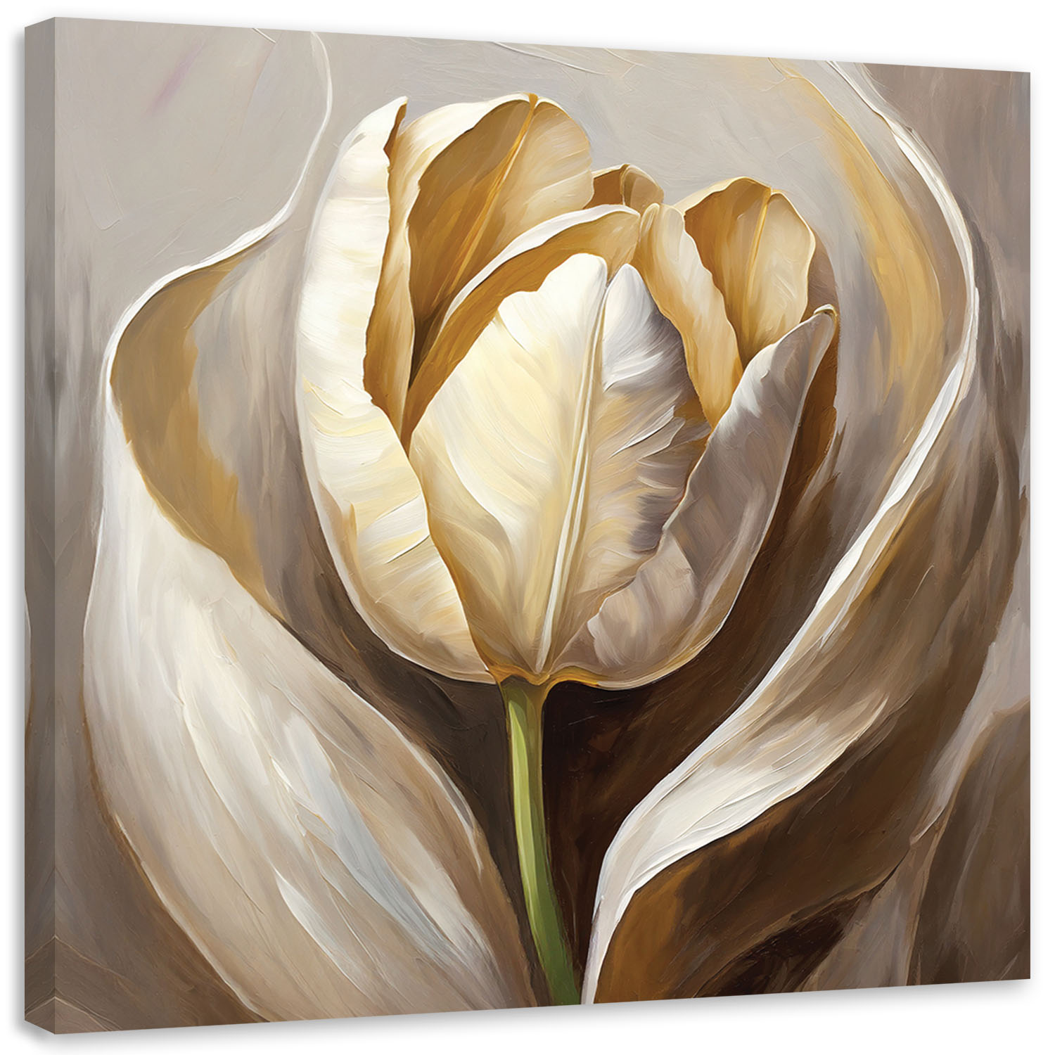 Obraz, Tulipan kwiaty jak ręcznie malowany 40x40